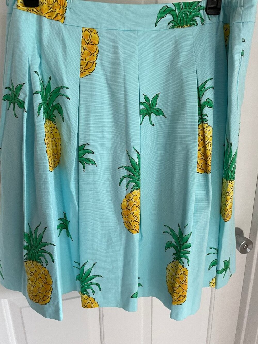 Talbots RSVP Light Aqua w/Pineapples Circle Skirt w/Pockets – NWOT Size 18WP